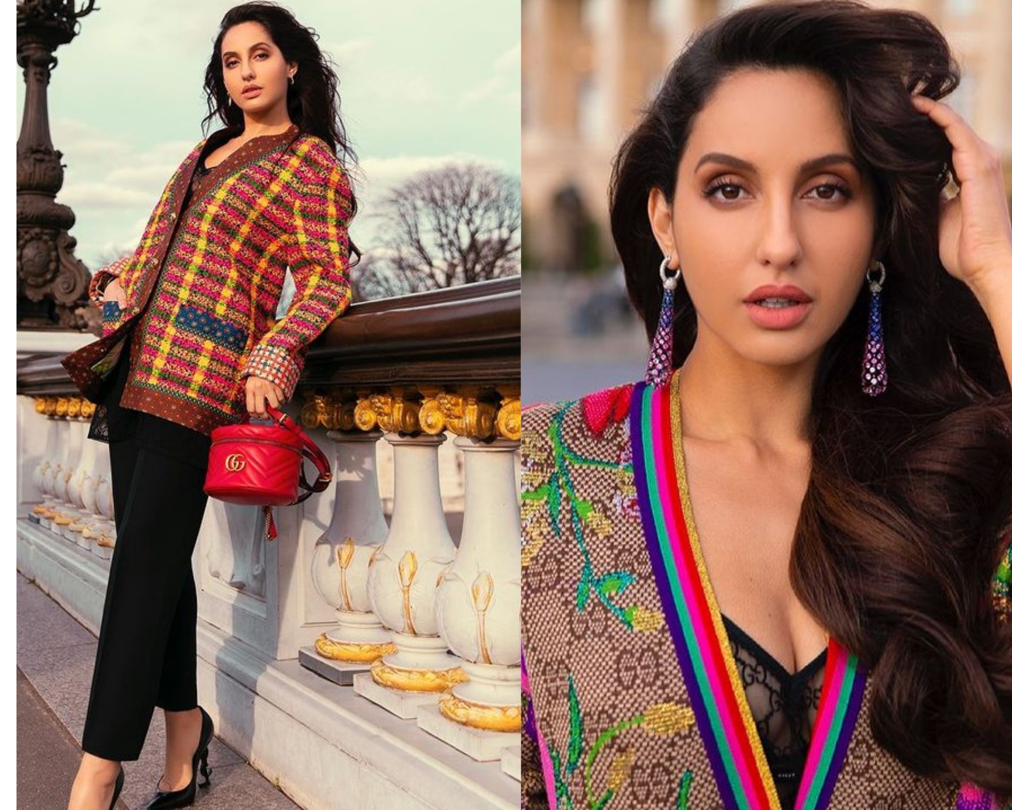 Nora Fatehi shows off her in queen in head-to-toe Gucci - Masala