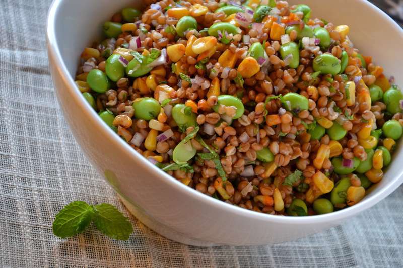 Recipe Wheat Berry and Edamame Salad