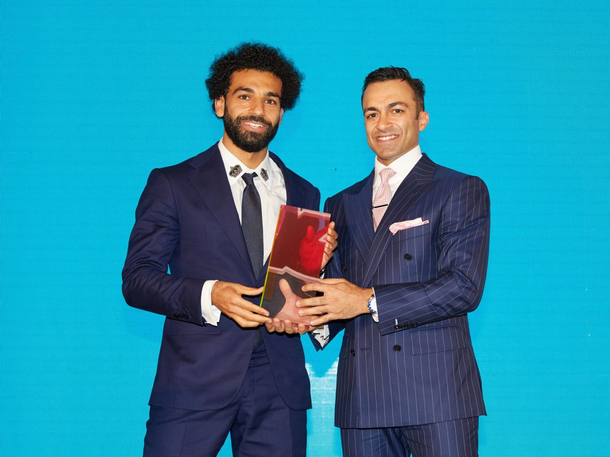 Ali Akawi, ITP CEO, ITP Media Group CEO with Mo Salah at the GQ Middle East Men Of The Year 2019.