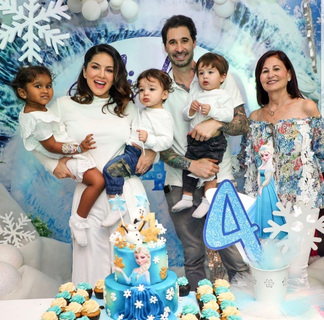 Sunny Leone Out And About With Sons Asher And Noah Singh Weber Masala
