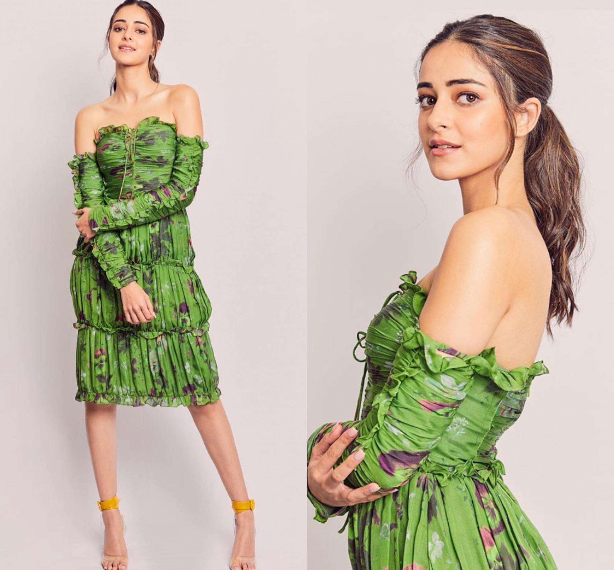 Ananya Panday Is Turning Us Green With Envy In Latest Look | Actresses Rocked Off-Shoulder Dresses