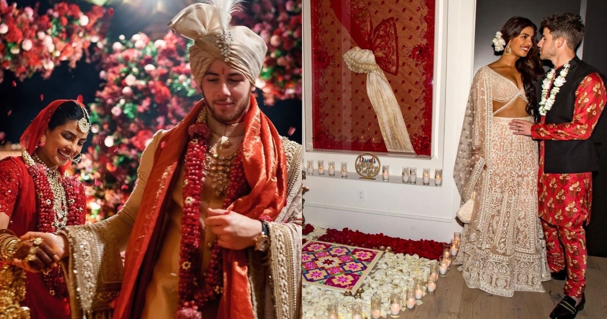 Priyanka chopra wedding clearance sari