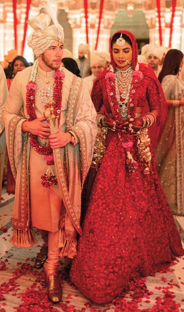 Watch: Priyanka's Kanauj-Red lehenga has husband Nick Jonas' full name  embroidered