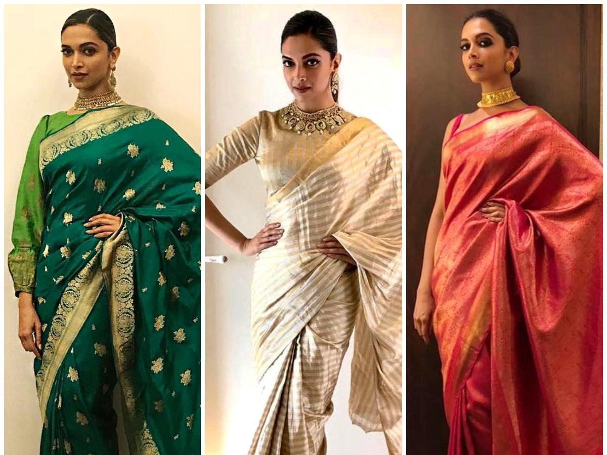 deepika padukone wedding silk saree