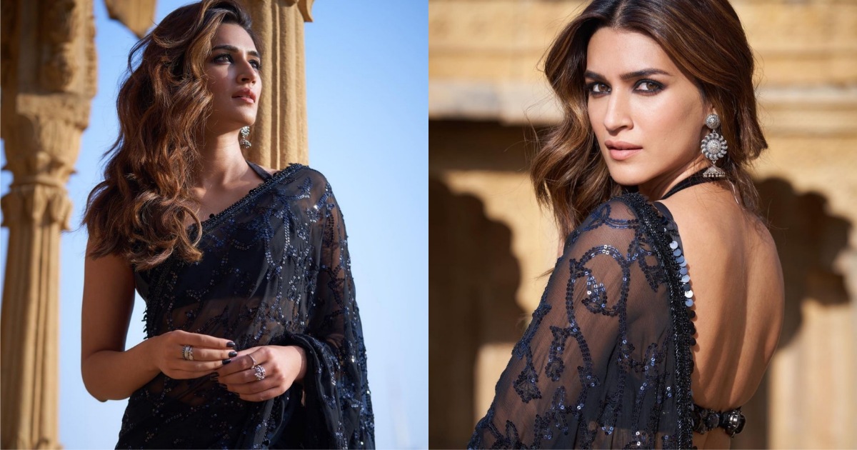 Kriti Sanon Looks Like A 'Gulaab' In Arpita Mehta's Custom-Made Saree Worth  ₹95K