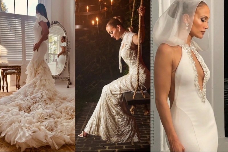 Jennifer Lopez's breathtaking 3 Ralph Lauren wedding dresses