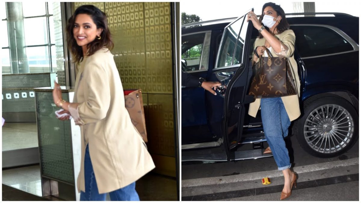 Deepika Padukone's Airport Look Is Complete With A Tan Trench Coat And Her Louis  Vuitton Bag