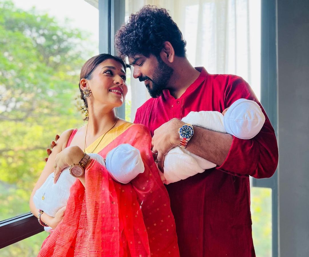 Vignesh Shivan and Nayanthara celebrate Pongal with twins