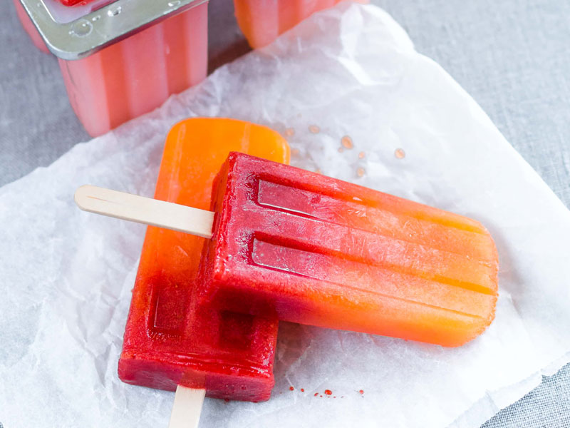 Peaches and Cream Yogurt Popsicles - Making Thyme for Health