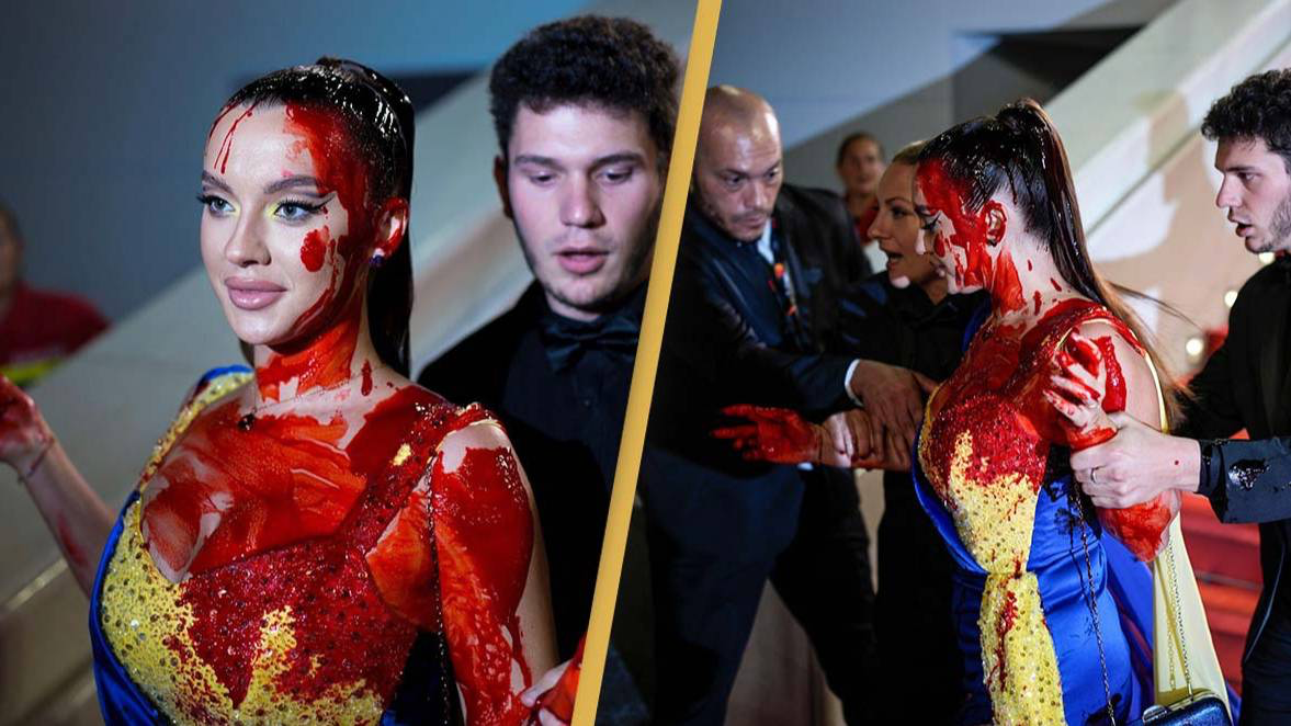 Who is Ilona Chernobai: The Ukraine model thrown out of Cannes for covering  herself in fake blood - Masala