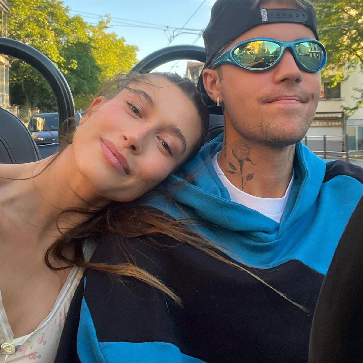 Hailey Bieber flaunts a look she stole from Justin's closet