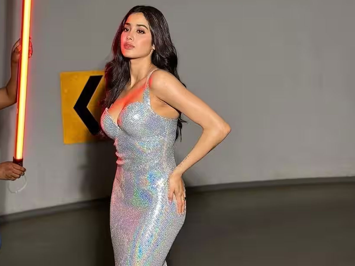Janhvi Kapoor dazzles in silver sequined gown at Bawaal screening