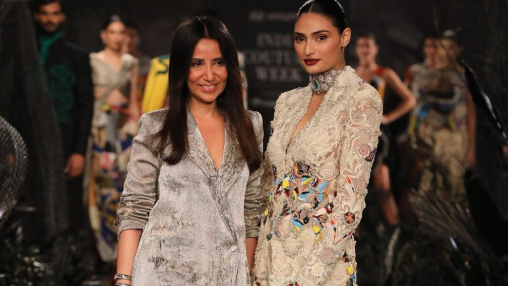 Athiya Shetty looks stunning as she turns showstopper for Anamika Khanna at India Couture Week 2023 - See Pics