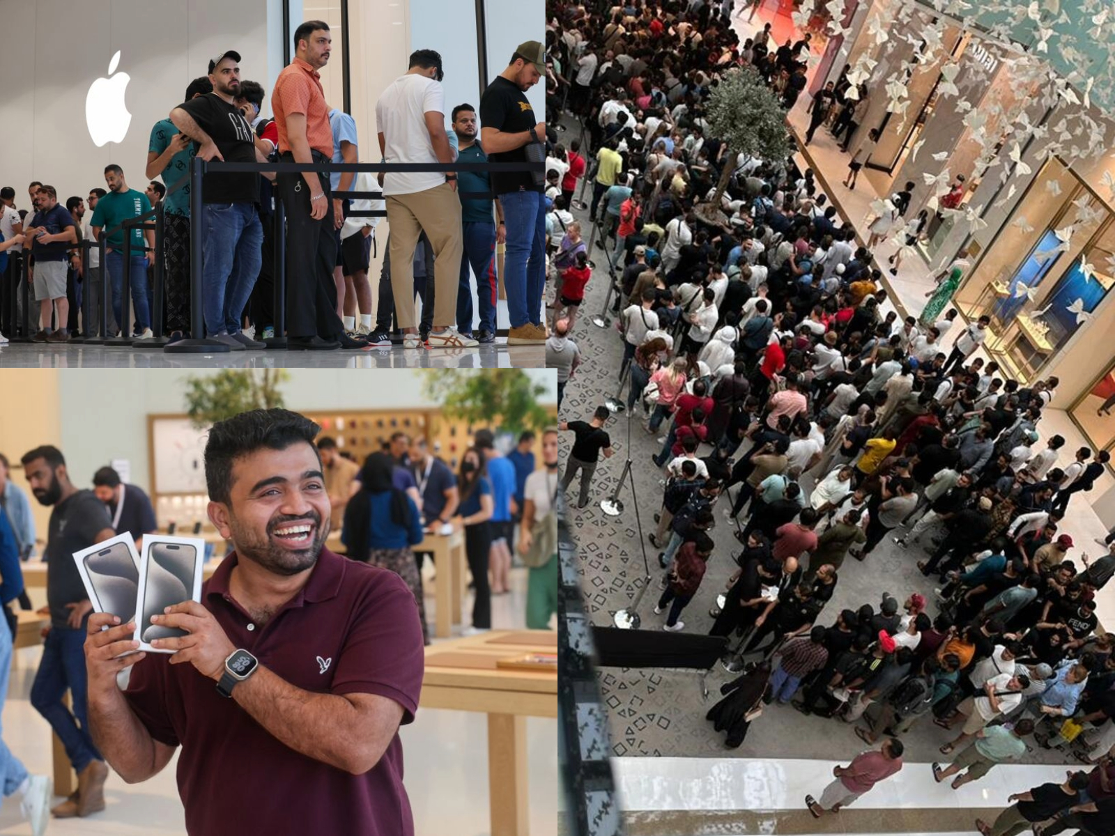 iPhone 15 mania takes over UAE: Hundreds line up at Dubai Mall to get their hands on Apple's latest offering - See pics here