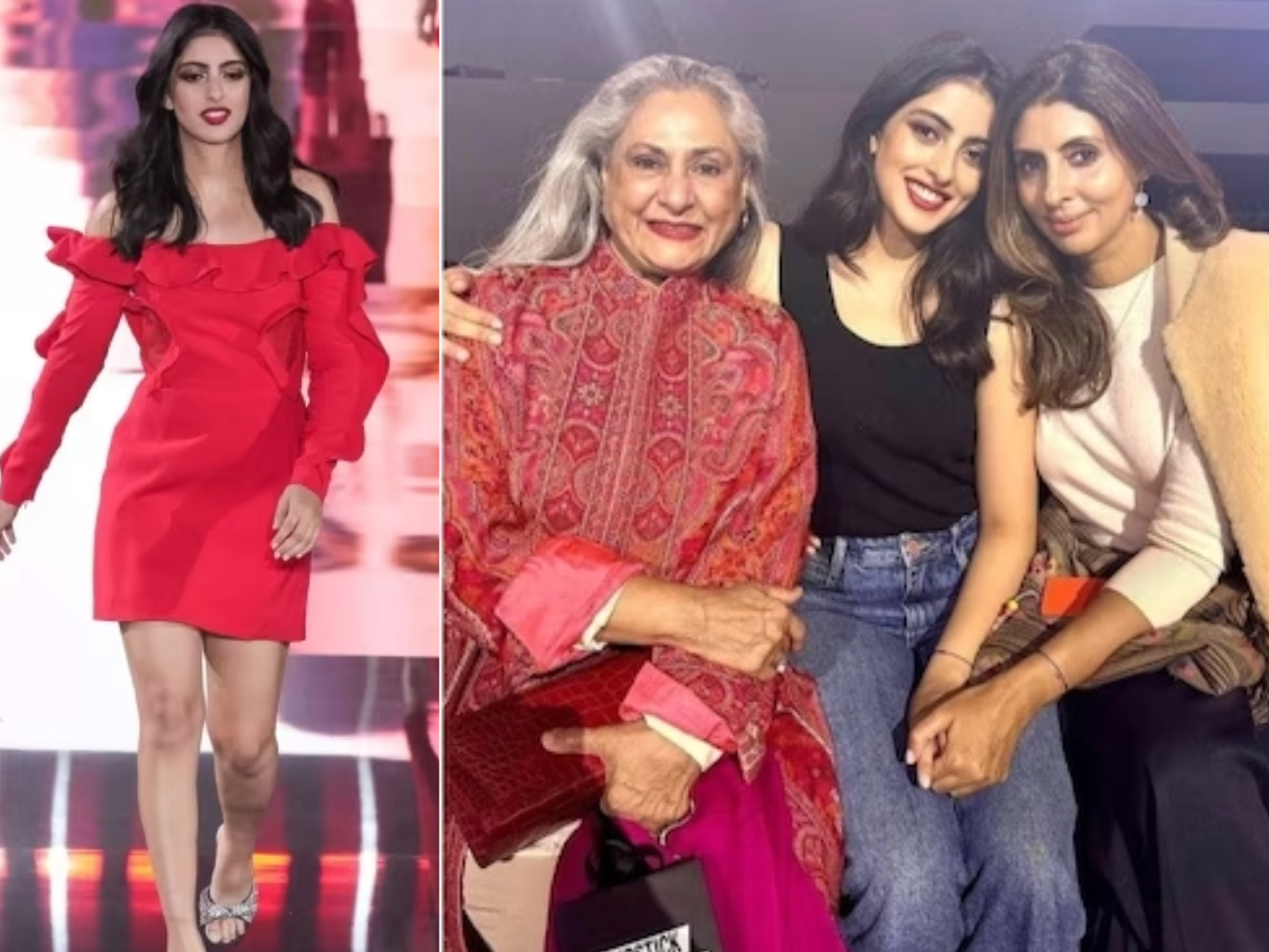 WATCH: Shweta Bachchan couldn't be prouder of daughter Navya Naveli Nanda as she walks the ramp at PFW 2023