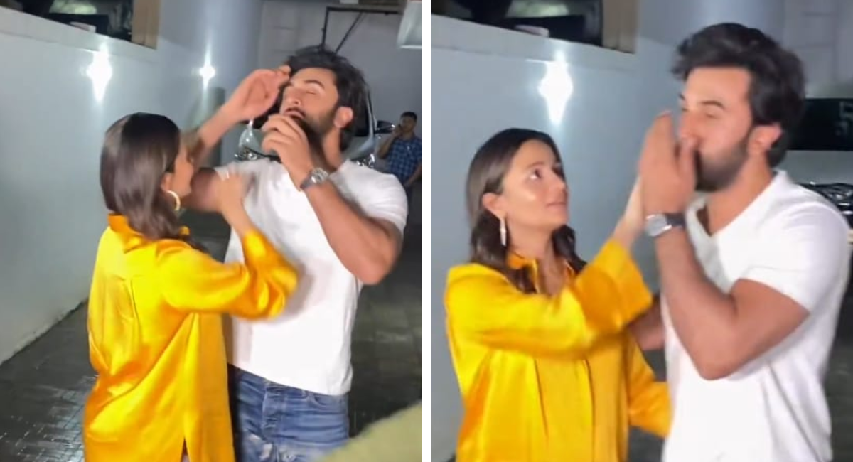 WATCH: Ranbir Kapoor Rejects Alia Bhatt's help with his hair - Fans express concern