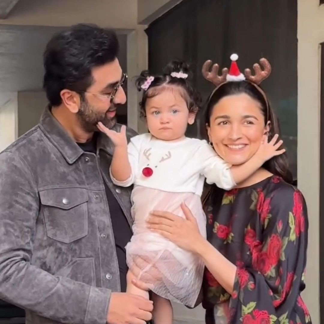 Ranbir Kapoor and Alia Bhatt reveal daughter Raha's face for the 1st ...