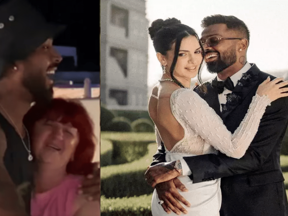 Hardik Pandya meets Natasa's family