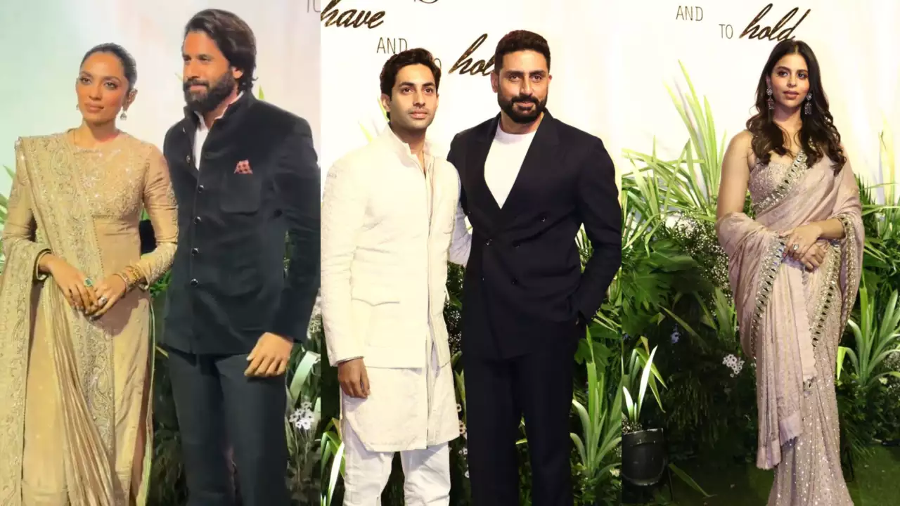 Suhana Khan, Naga Chaitanya, Sobhita Dhulipala, and more shine at Aaliyah Kashyap and Shane Gregoire’s star-studded wedding reception- Take a look