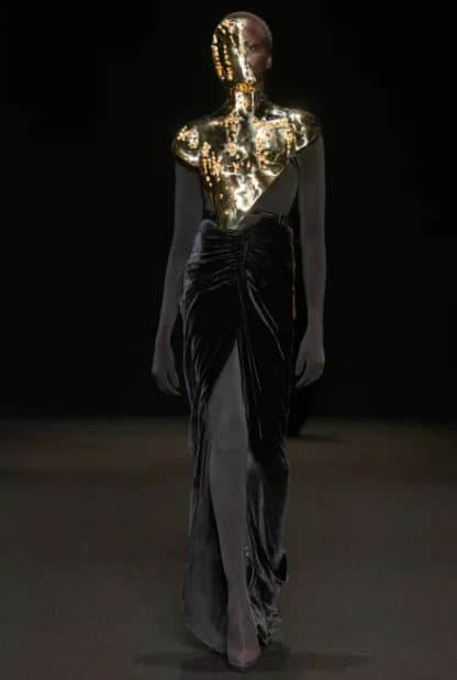 Paris Fashion Week 25: Gaurav Gupta’s wife Navkirat Sodhi displays ‘burn scars’ on her body for his show, inspired by a real-life fire tragedy faced by the duo