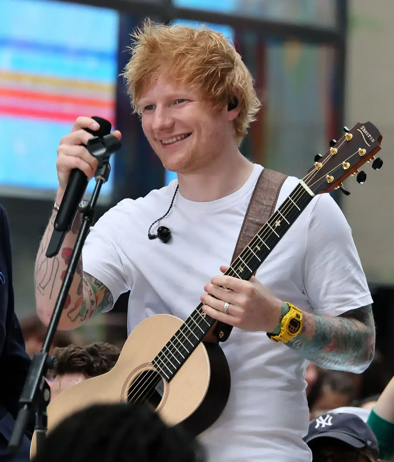 Ed Sheeran s Bengaluru street performance stopped by police Ed Sheeran s Bengaluru street performance stopped by police