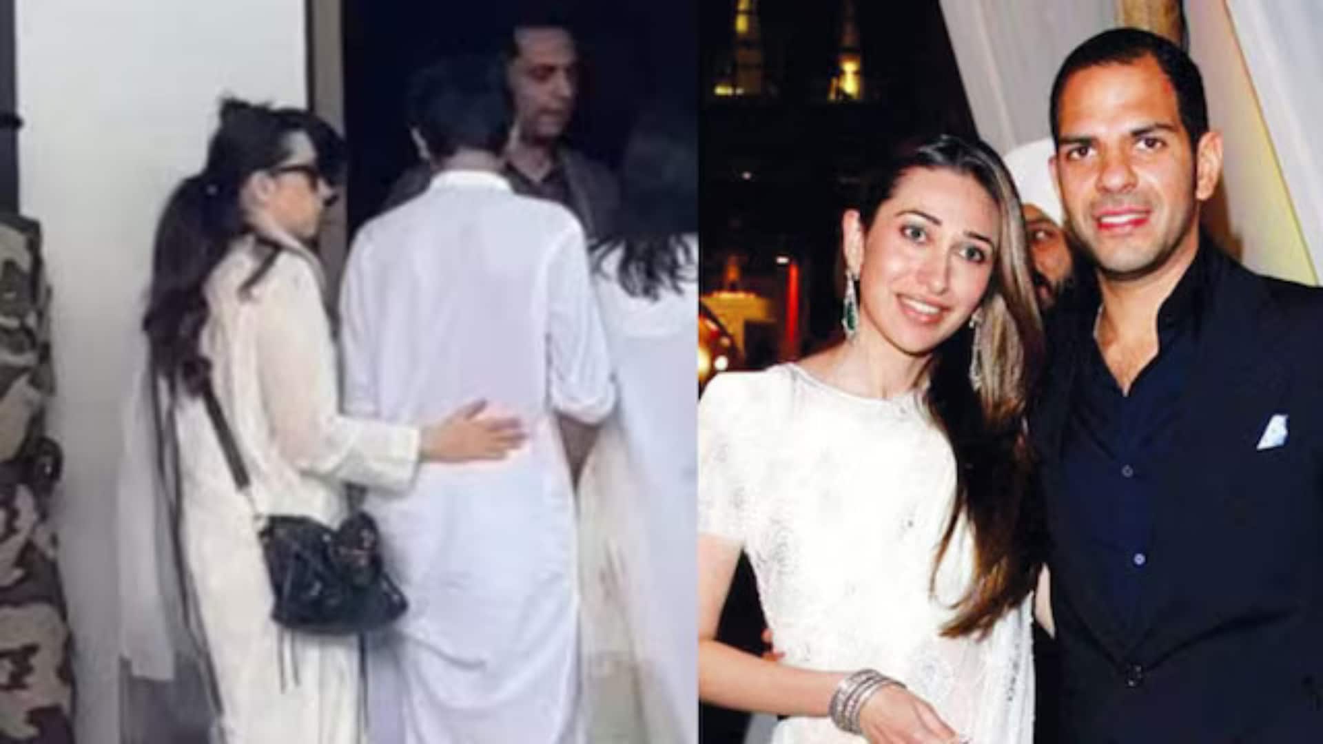 Karisma Kapoor leaves for Delhi for husband Sunjay Kapur’s prayer meet, consoles her son Kiaan- Watch