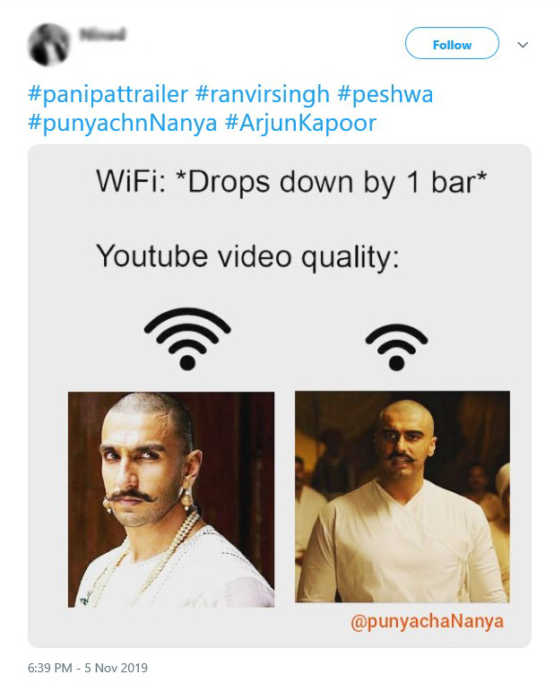 Panipat: Arjun Kapoor and Kriti Sanon's Film's Trailer Inspires Netizens to Create Funny Memes - Masala Panipat: Arjun Kapoor and Kriti Sanon's Film's Trailer Inspires Netizens to Create Funny Memes - Masala