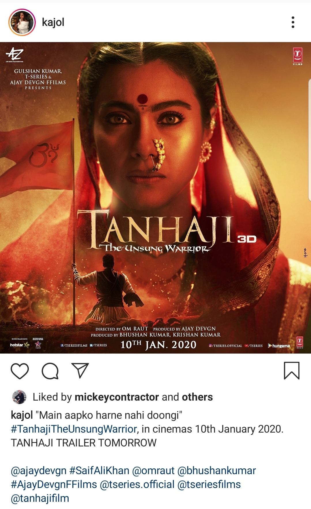 Tanhaji movie top hotstar