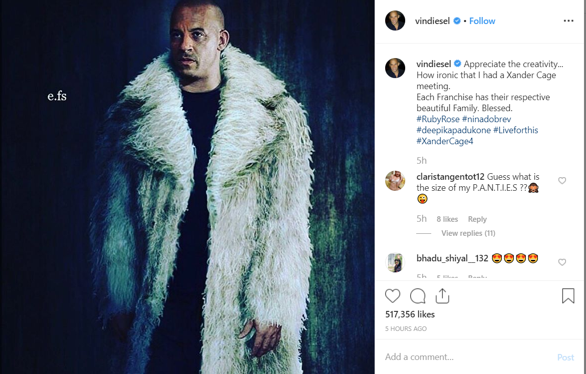 xander cage fur coat amazon.