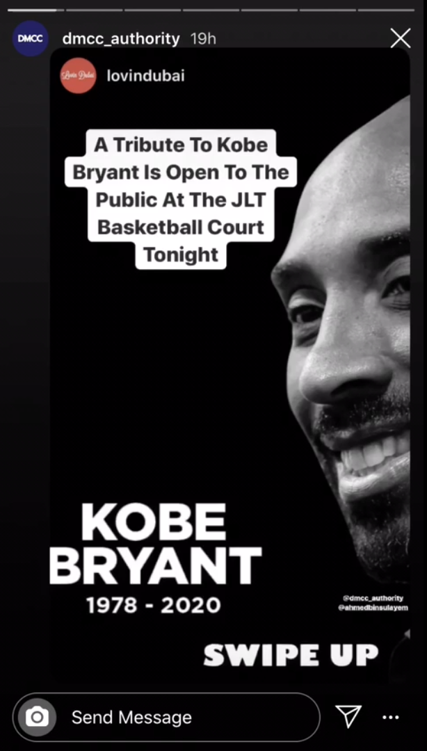 Kobe Bryant Remembered in Dubai JLT Basketball Court Pays Beautiful Tribute