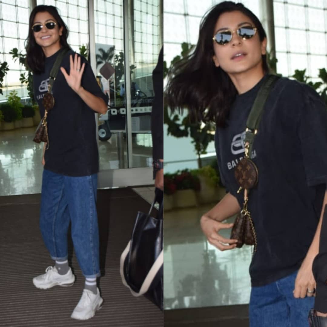 Anushka Sharma pairs Rs 1 lakh bag with high-end streetwear at airport. See  pics - India Today