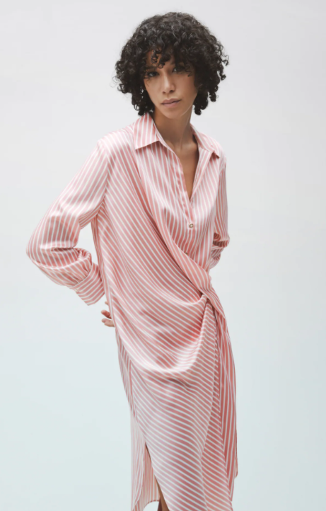 Pink shirt dress zara sale