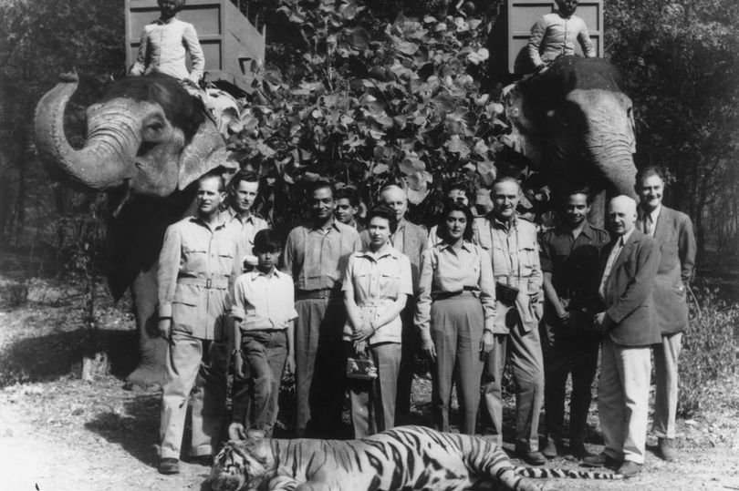 When Prince Philip posed with dead tiger he shot in India after a hunt with the Maharajah of Jaipur