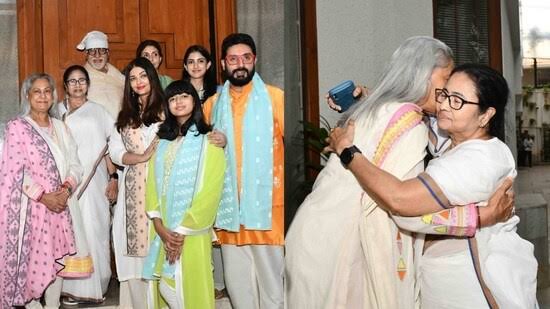 WB CM Mamata Banerjee celebrates Raksha Bandhan with Bachchan family, poses for pictures, see inside