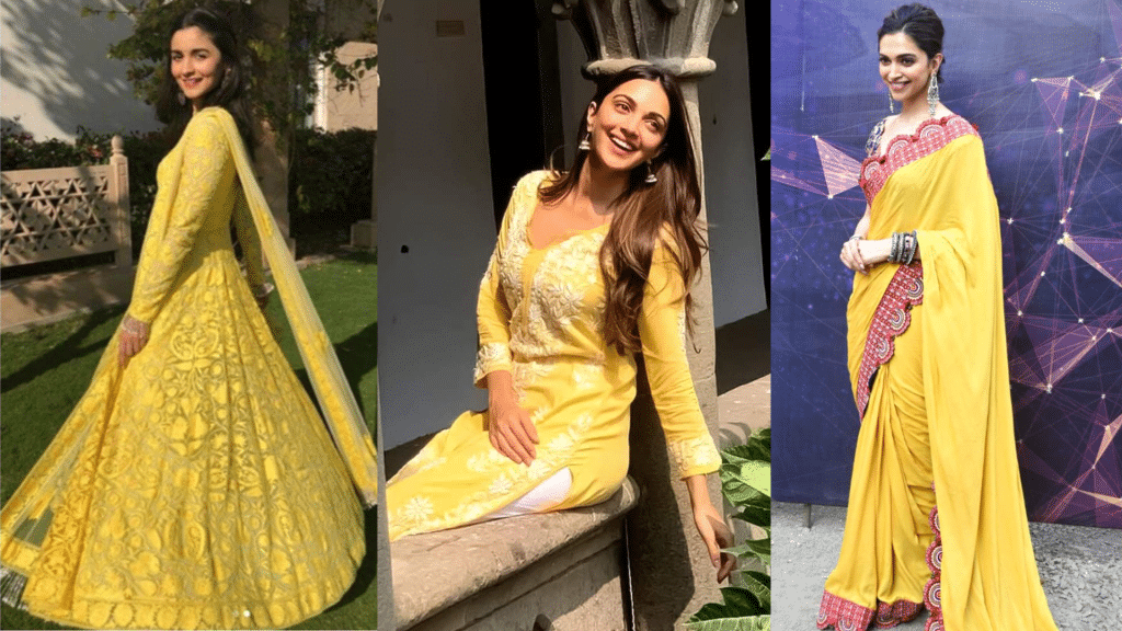 Navratri 2024 Day 1 Colour From Deepika Padukone to Kiara Advani