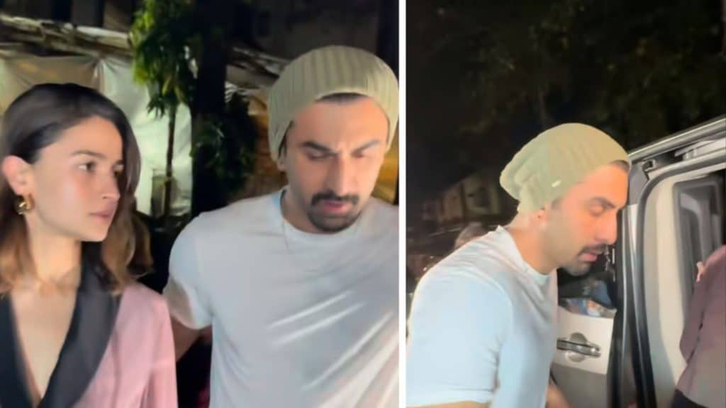 Ranbir Kapoor gets angry on paparazzi post dinner with Alia Bhatt and family, pushes a photographer; netizens say “RK and Alia had a fight and…”- Watch