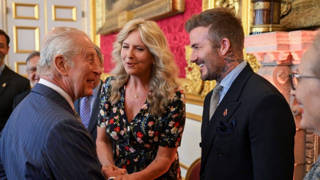 Beckham with King Charles III